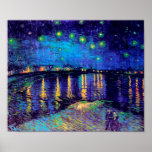 Van Gogh Starry Night Rhone Fine Vintage Print