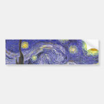 Van Gogh Starry Night, Vintage Post Impressionism Bumper Sticker