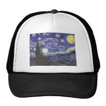 Van Gogh Starry Night, Vintage Post Impressionism Trucker Hat