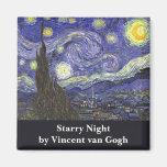 Van Gogh Starry Night, Vintage Post Impressionism Magnet