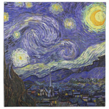 Van Gogh Starry Night, Vintage Post Impressionism Printed Napkins