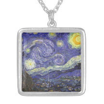 Van Gogh Starry Night, Vintage Post Impressionism Pendant