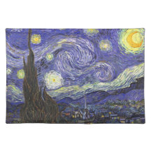 Van Gogh Starry Night, Vintage Post Impressionism Placemat