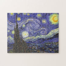 Van Gogh Starry Night, Vintage Post Impressionism Puzzles