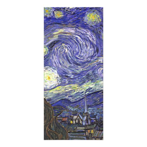 Van Gogh Starry Night, Vintage Post Impressionism Customised Rack Card