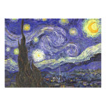 Van Gogh Starry Night Vintage Wedding Invitation