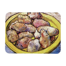 Van Gogh - Still Life Potatoes In A Yellow Dish Rectangular Magnet