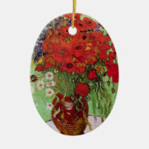 Van Gogh; Still Life: Red Poppies and Daisies Ornaments