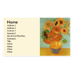 Van Gogh; Still Life: Vase with 12 Sunflowers Business Card Templates