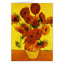 Van Gogh; Still Life: Vase with 15 Sunflowers Card