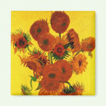 Van Gogh; Still Life: Vase with 15 Sunflowers magnets