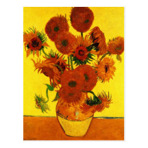 Van Gogh; Still Life: Vase with 15 Sunflowers Post Cards
