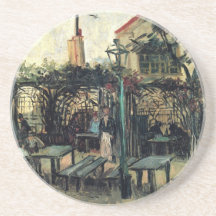 Van Gogh; Terrace of a Cafe on Montmartre Drink Coasters