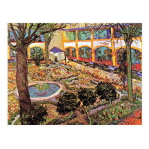 Van Gogh - The Courtyard Of The Hospital At Arles Post Cards