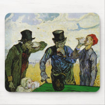 Van Gogh, The Drinkers, Vintage Post Impressionism Mousepads