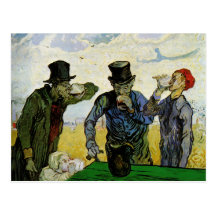 Van Gogh, The Drinkers, Vintage Post Impressionism Post Cards