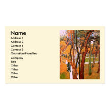 Van Gogh The Walk: Falling Leaves, Vintage Art Business Cards
