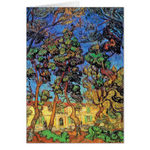 Van Gogh - Trees In The Garden Cards