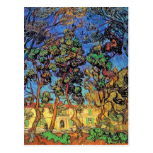 Van Gogh - Trees In The Garden Postcards