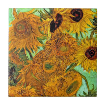 Van Gogh Twelve Sunflowers Tiles