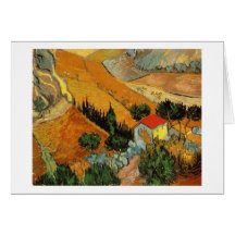Van Gogh Valley with Ploughman Fine Vintage Cards