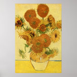 Van Gogh: Vase Fifteen Sunflowers Vintage Fine Art Posters