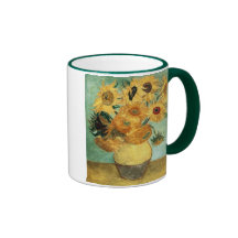 Van Gogh Vase Twelve Sunflowers Coffee Mugs