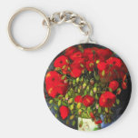 Van Gogh Vase With Red Poppies Key Chain