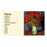 Van Gogh; Vase with Red Poppies, Vintage Flowers Business Card