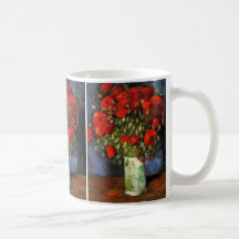Van Gogh; Vase with Red Poppies, Vintage Flowers Coffee Mugs