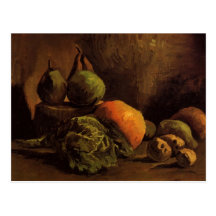 Van Gogh Vegetables Fruit, Vintage Still Life Art Post Card