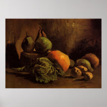 Van Gogh Vegetables Fruit, Vintage Still Life Art Poster