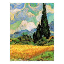 Van Gogh; Wheat Field w Cypresses at Haute Galline Post Card