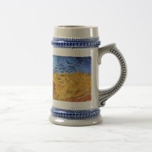 Van Gogh Wheat Field With Crows Beer Stein Mug