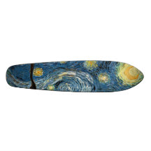 Vangogh Starry Night Skateboard Oldschool