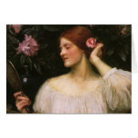 Vanity by JW Waterhouse Vintage Victorian Portrait Card