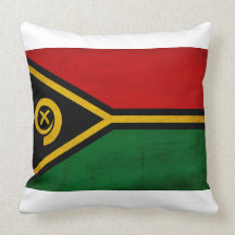 Vanuatu Flag Throw Pillows