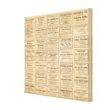 Various oil advertisements canvas print