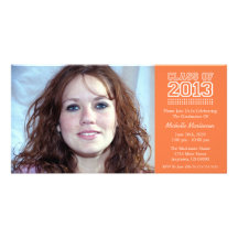 Varsity Class Of 2013 Graduation (Orange) Photo Cards