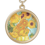 Vase with 12 Sunflowers3   Necklace