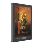 Vase with Carnations and Roses and a Bottle Vincen canvas prints