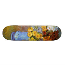 Vase with daisies and anemones - Van Gogh Skateboard