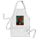 vase with three sunflowers, van Gogh Aprons