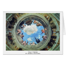 Vault Fresco  By Andrea Mantegna Greeting Cards