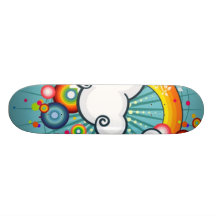 vector rainbow custom skate board