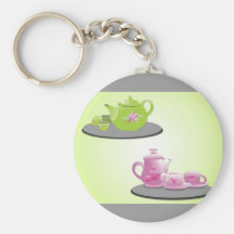 vectorvaco_tea_set_vectors_09112001_large keychain