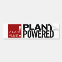 Vegan Alert! Plant Powered Bumper Sticker