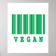 vegan barcode design poster