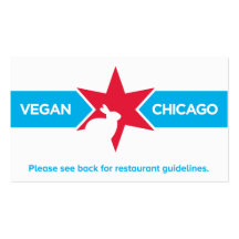 Vegan Chicago Restaurant Card Business Card Templates