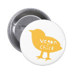 Vegan Chick (yellow) button